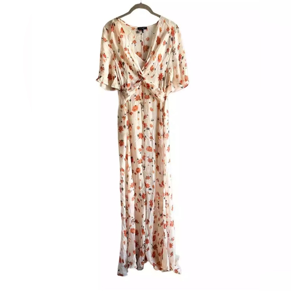 Rag & bone NWT Tamar Cream Floral print dress Size 2